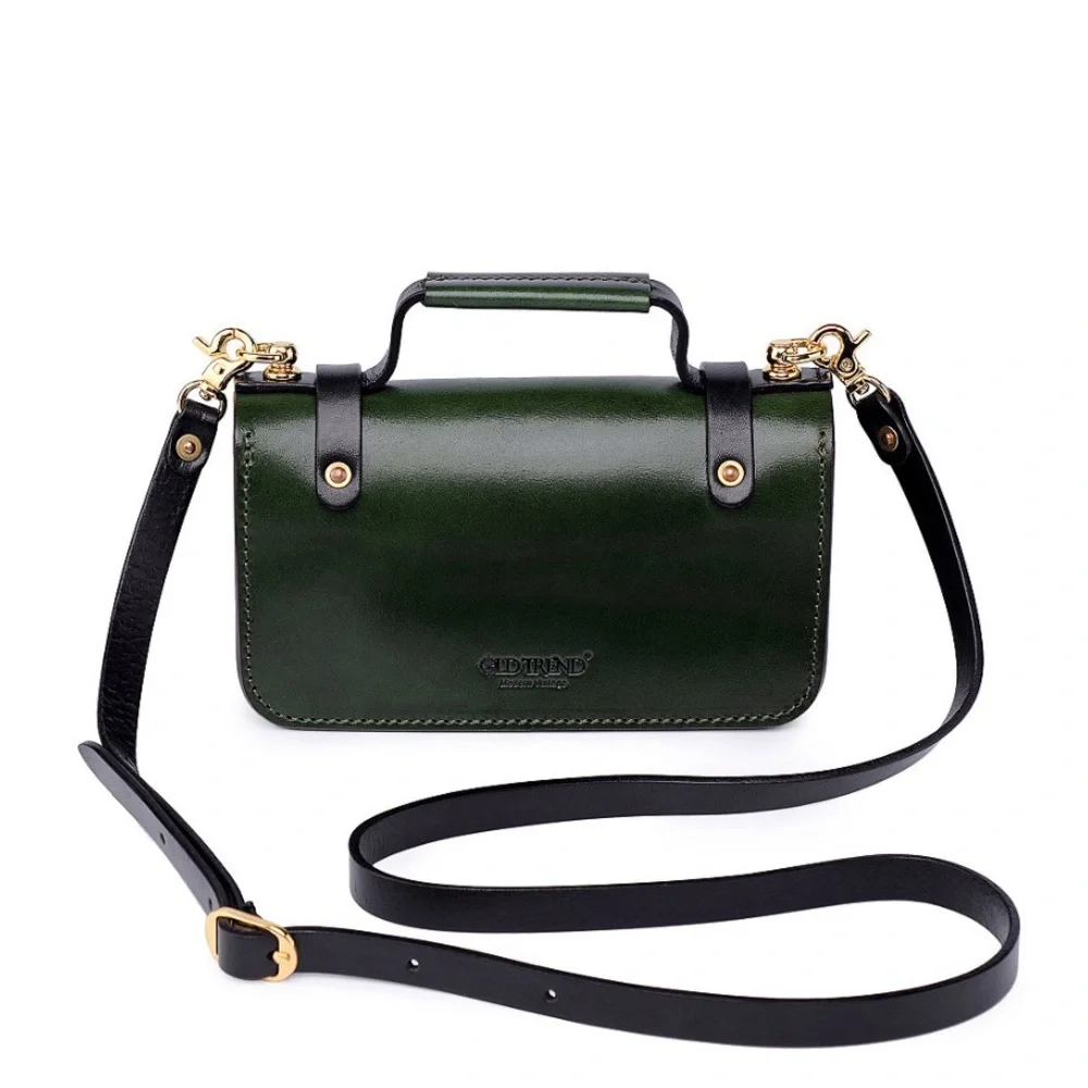 Green Leather Satchel Bag - Picture 4 of 14
